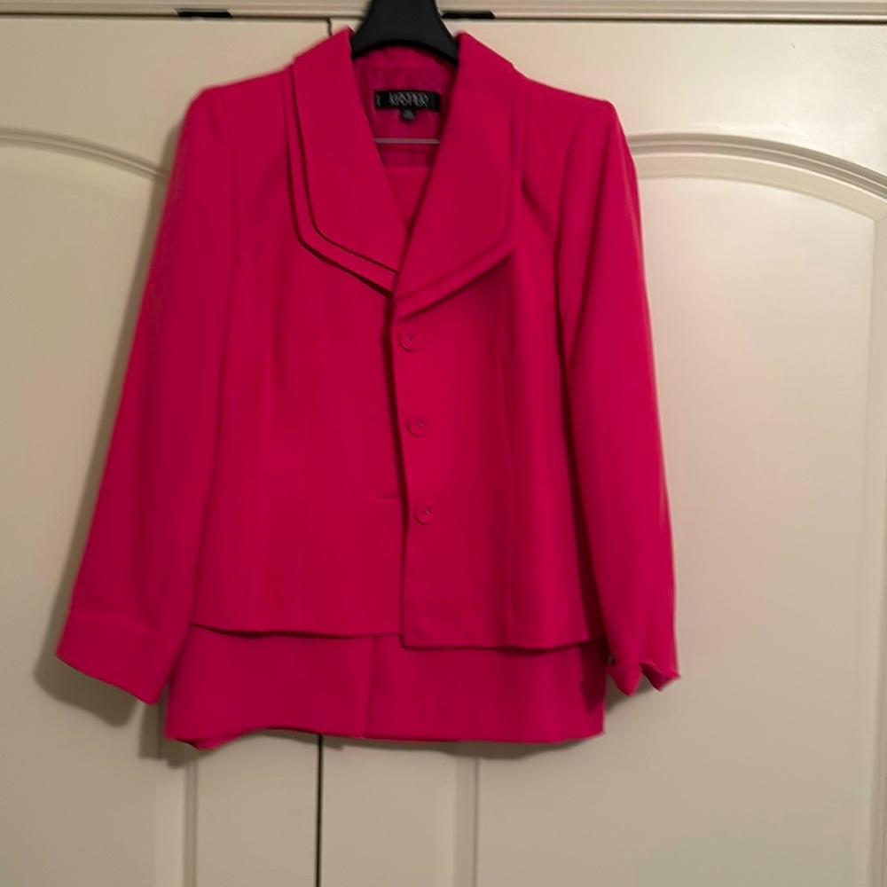 Kasper hot pink suit